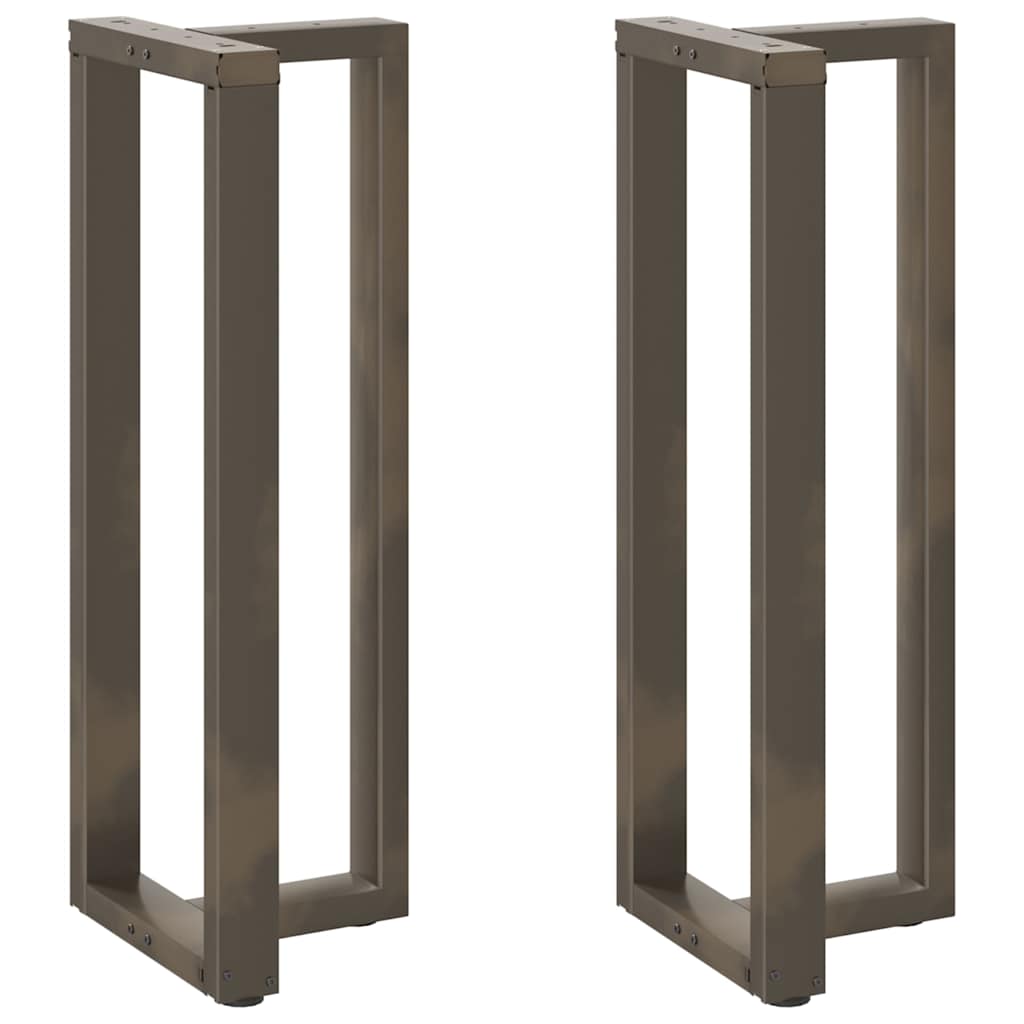 Stehtischbeine T-Form, 2er Set, Naturstahl