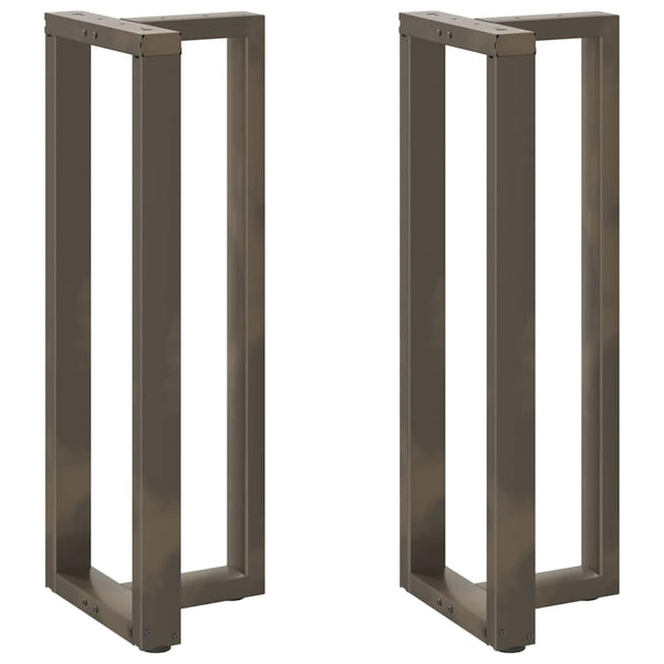 Stehtischbeine T-Form, 2er Set, Naturstahl