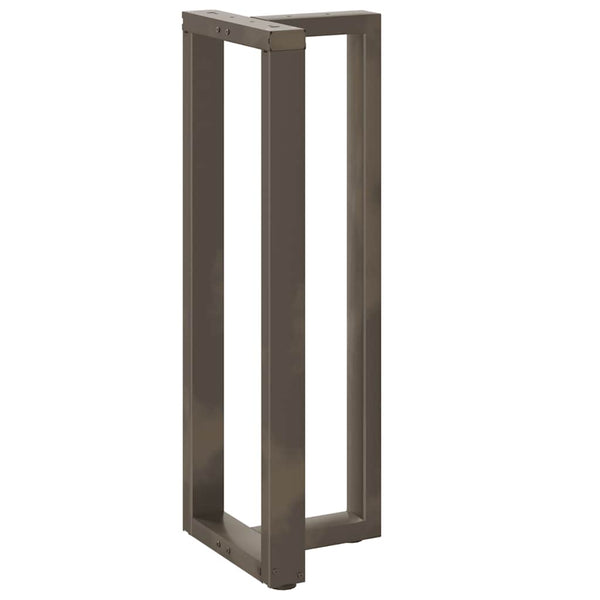 Stehtischbeine T-Form, 2er Set, Naturstahl