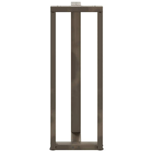 Stehtischbeine T-Form, 2er Set, Naturstahl