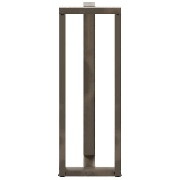 Stehtischbeine T-Form, 2er Set, Naturstahl