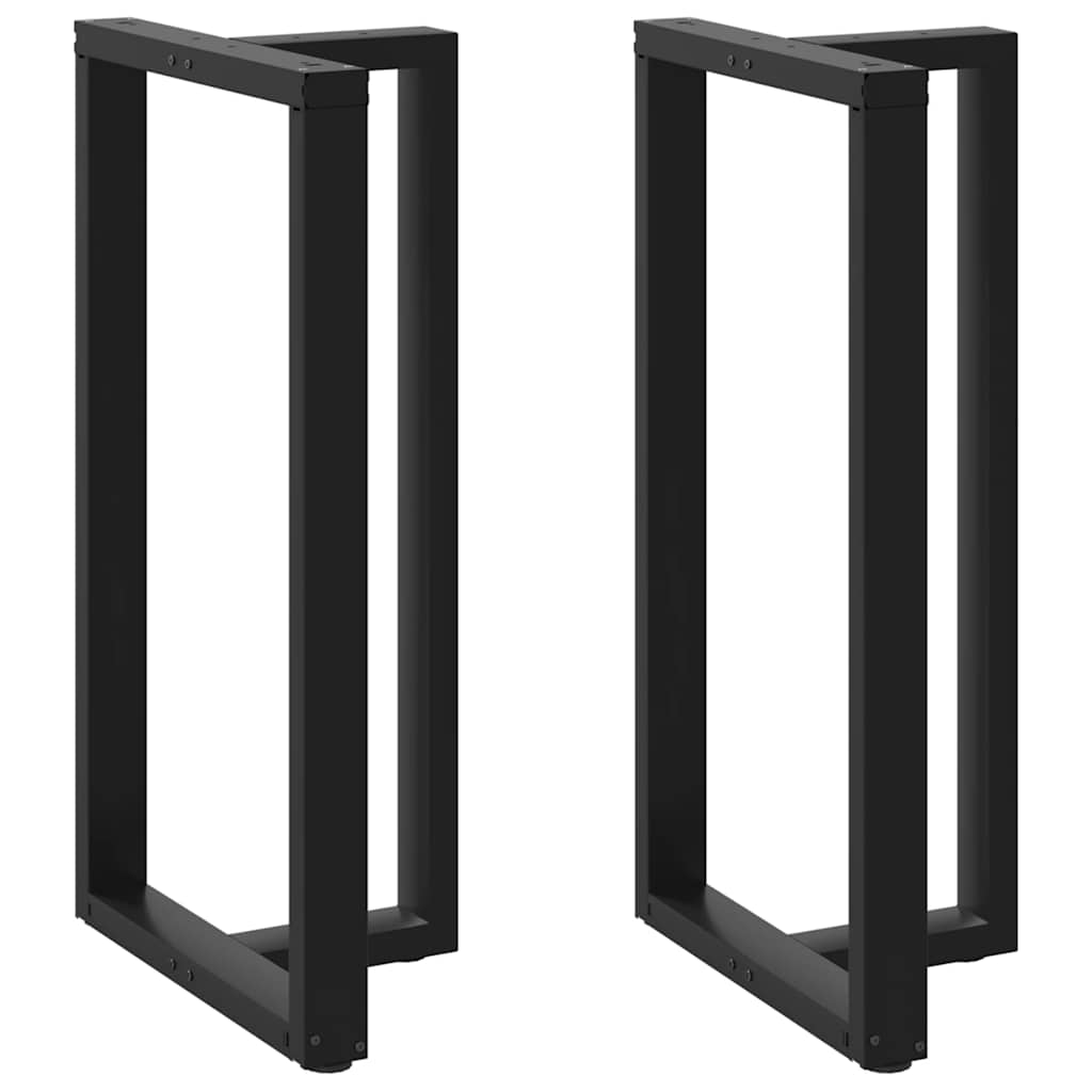 Schwarze Bartischbeine T-Form, 2er Set