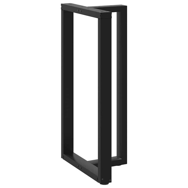 Schwarze Bartischbeine T-Form, 2er Set
