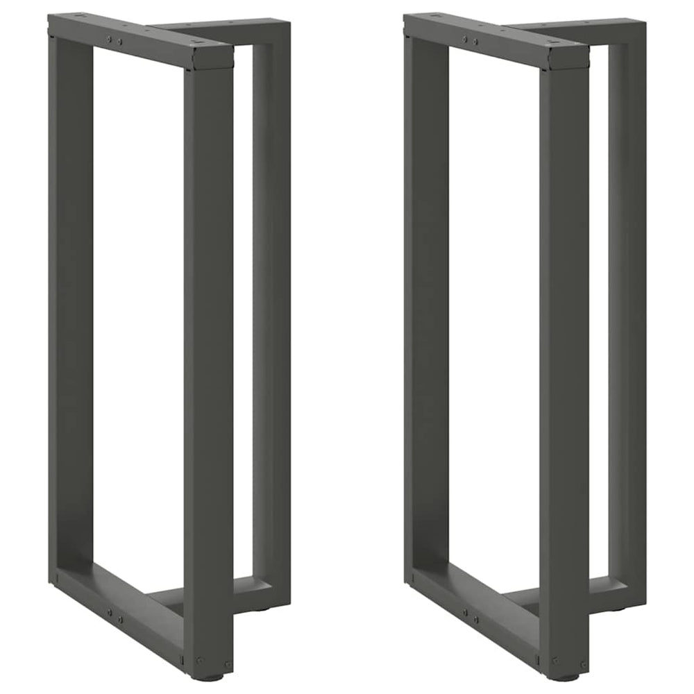 vidaXL Pieds de table de bar en T 2 pcs Anthracite 60x35x(110-111) cm Acier