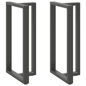 vidaXL Pieds de table de bar en T 2 pcs Anthracite 60x35x(110-111) cm Acier