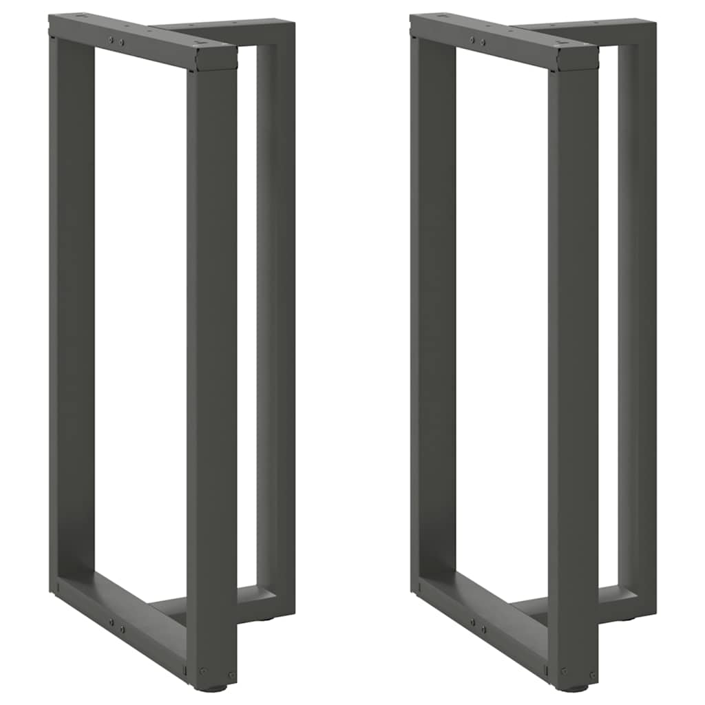 vidaXL Pieds de table de bar en T 2 pcs Anthracite 60x35x(110-111) cm Acier
