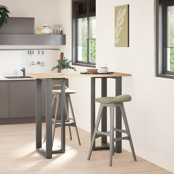 vidaXL Pieds de table de bar en T 2 pcs Anthracite 60x35x(110-111) cm Acier