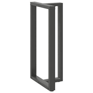 vidaXL Pieds de table de bar en T 2 pcs Anthracite 60x35x(110-111) cm Acier