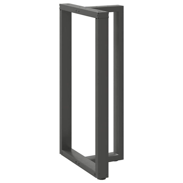 vidaXL Pieds de table de bar en T 2 pcs Anthracite 60x35x(110-111) cm Acier