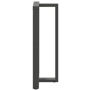 vidaXL Pieds de table de bar en T 2 pcs Anthracite 60x35x(110-111) cm Acier