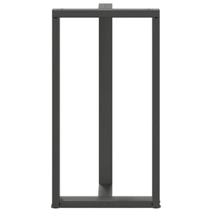 vidaXL Pieds de table de bar en T 2 pcs Anthracite 60x35x(110-111) cm Acier