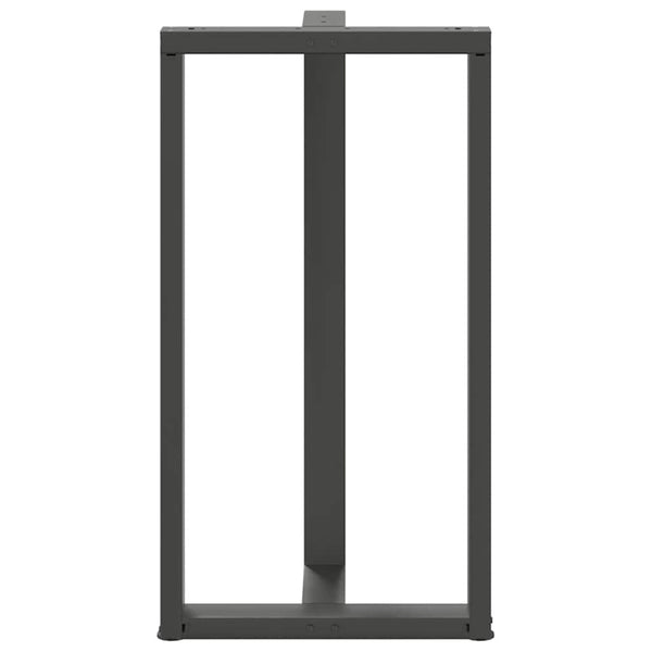 vidaXL Pieds de table de bar en T 2 pcs Anthracite 60x35x(110-111) cm Acier