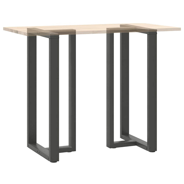 vidaXL Pieds de table de bar en T 2 pcs Anthracite 60x35x(110-111) cm Acier