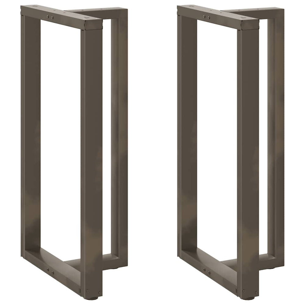 vidaXL Pieds de table de bar en T 2 pcs Acier brut 60x35x(110-111) cm Acier