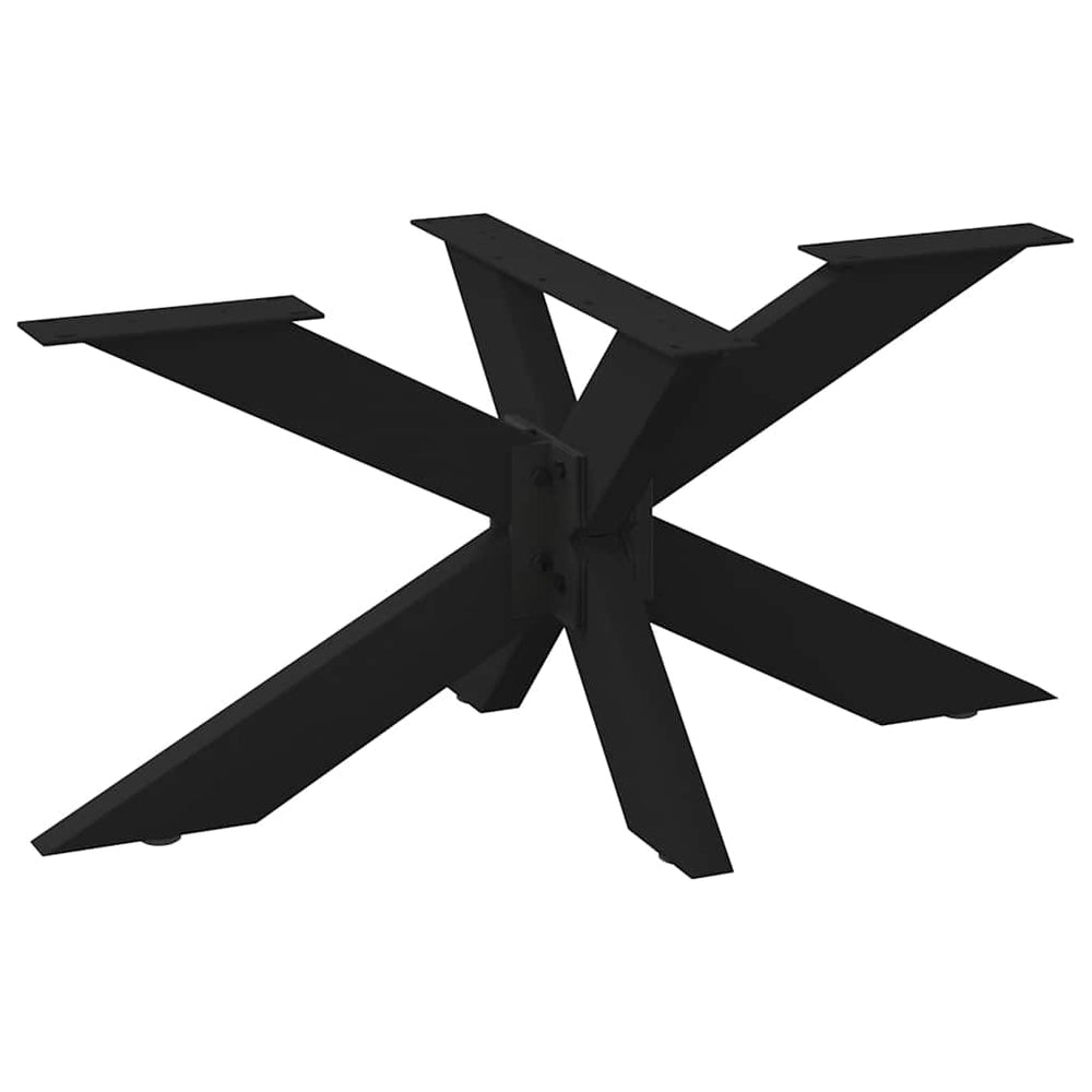 vidaXL Pied de table basse araignée noir 98x58x(42-43) cm Acier