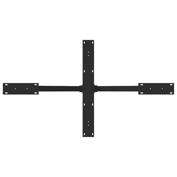 Esstischbein Spinnenform Schwarz Stahl
