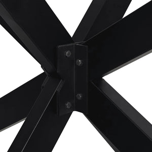 Esstischbein Spinnenform Schwarz Stahl