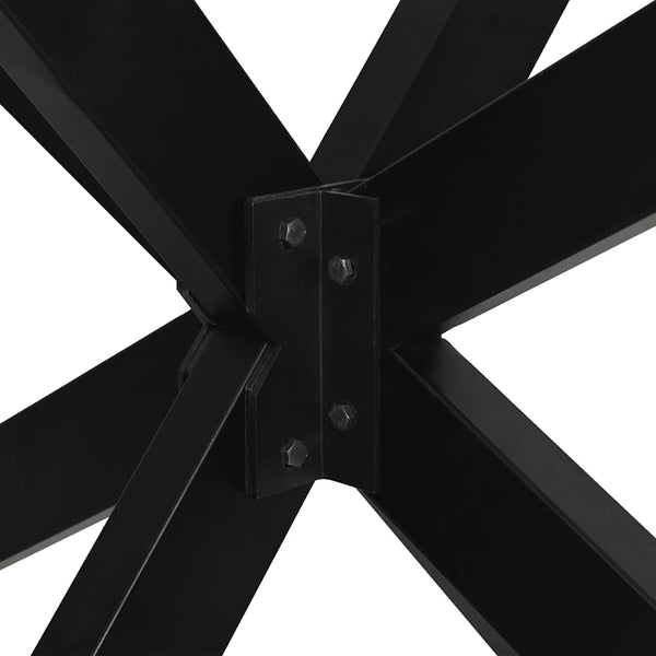 Esstischbein Spinnenform Schwarz Stahl