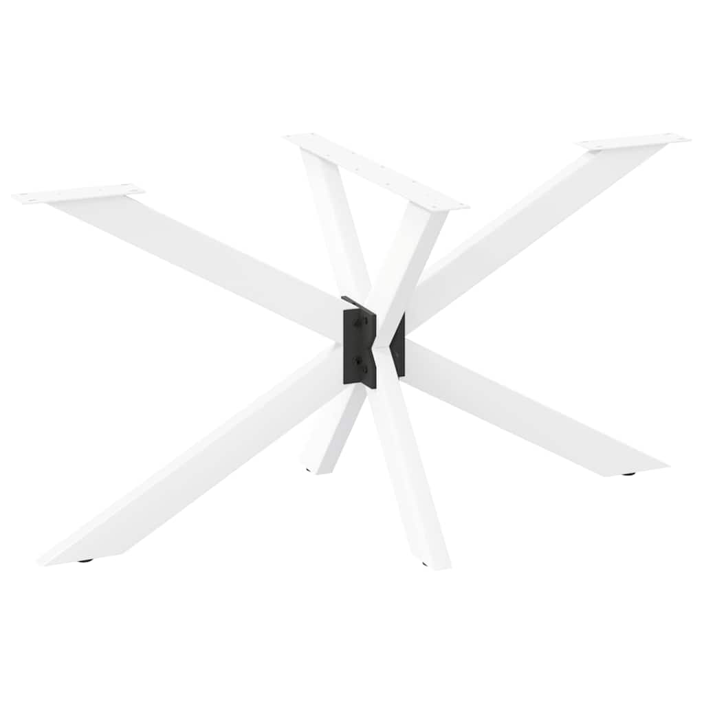 Esstischbein Spinnenform Weiß Stahl