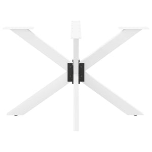 Esstischbein Spinnenform Weiß Stahl