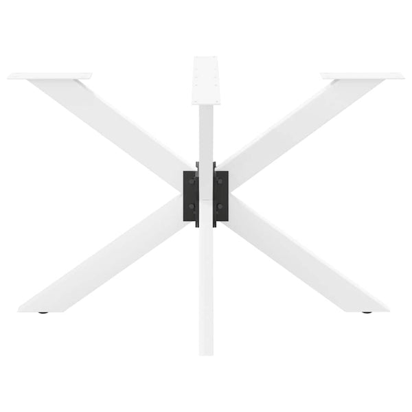 Esstischbein Spinnenform Weiß Stahl