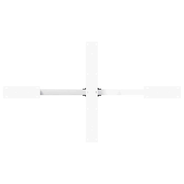 Esstischbein Spinnenform Weiß Stahl