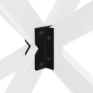 Esstischbein Spinnenform Weiß Stahl