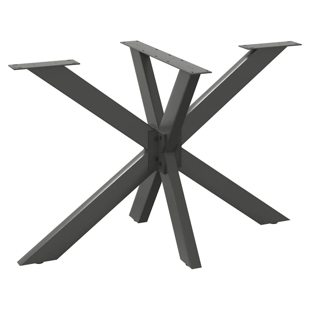 Pied de table à manger vidaXL en forme d'araignée Anthracite 120x68x(72-73) cm Acier