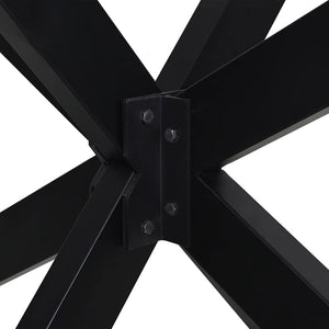 Spinnen Tischbein Schwarz 150cm Stahl