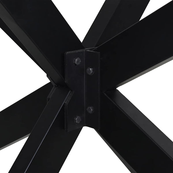 Spinnen Tischbein Schwarz 150cm Stahl