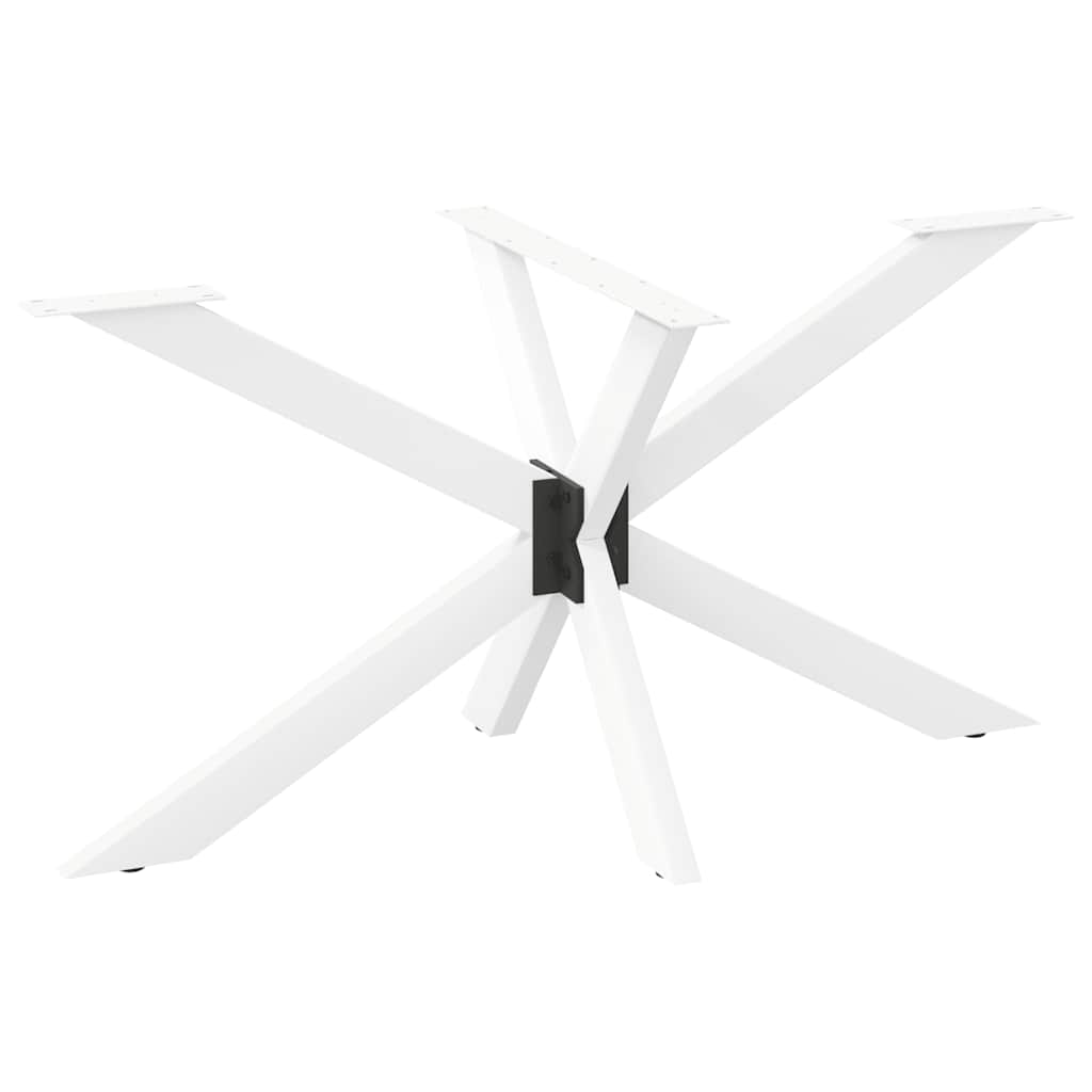 Esstischbein Spinnenform Weiß Stahl
