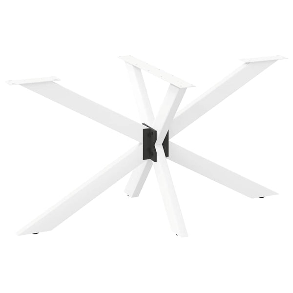 Esstischbein Spinnenform Weiß Stahl