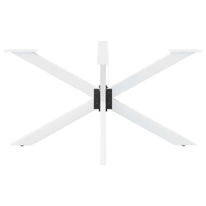Esstischbein Spinnenform Weiß Stahl