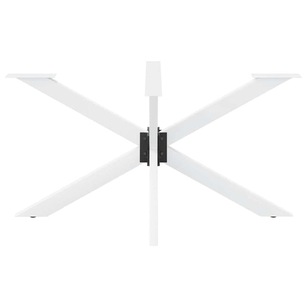 Esstischbein Spinnenform Weiß Stahl