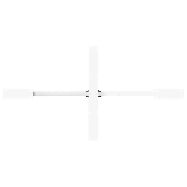 Esstischbein Spinnenform Weiß Stahl