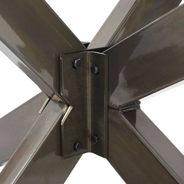 Esstischbein Spinnenform Naturstahl 150cm