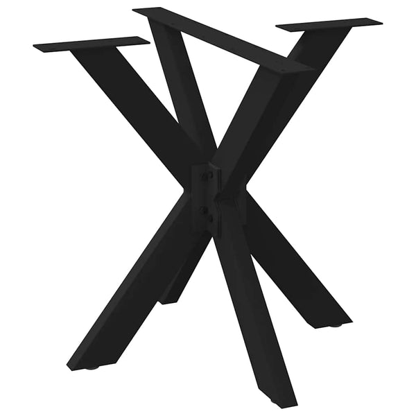 Esstischbein Spinnenform Schwarz Stahl