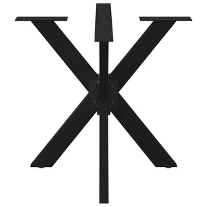 Esstischbein Spinnenform Schwarz Stahl
