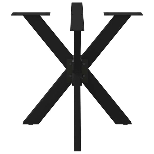 Esstischbein Spinnenform Schwarz Stahl
