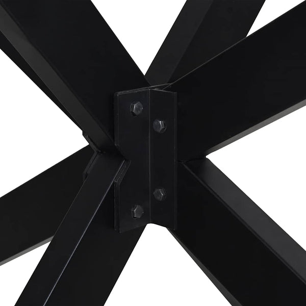 Esstischbein Spinnenform Schwarz Stahl