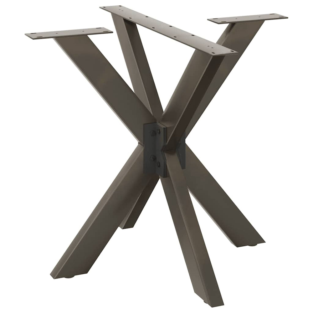 Esstischbein Spinnenform Naturstahl 85x85 cm