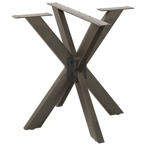 Esstischbein Spinnenform Naturstahl 85x85 cm