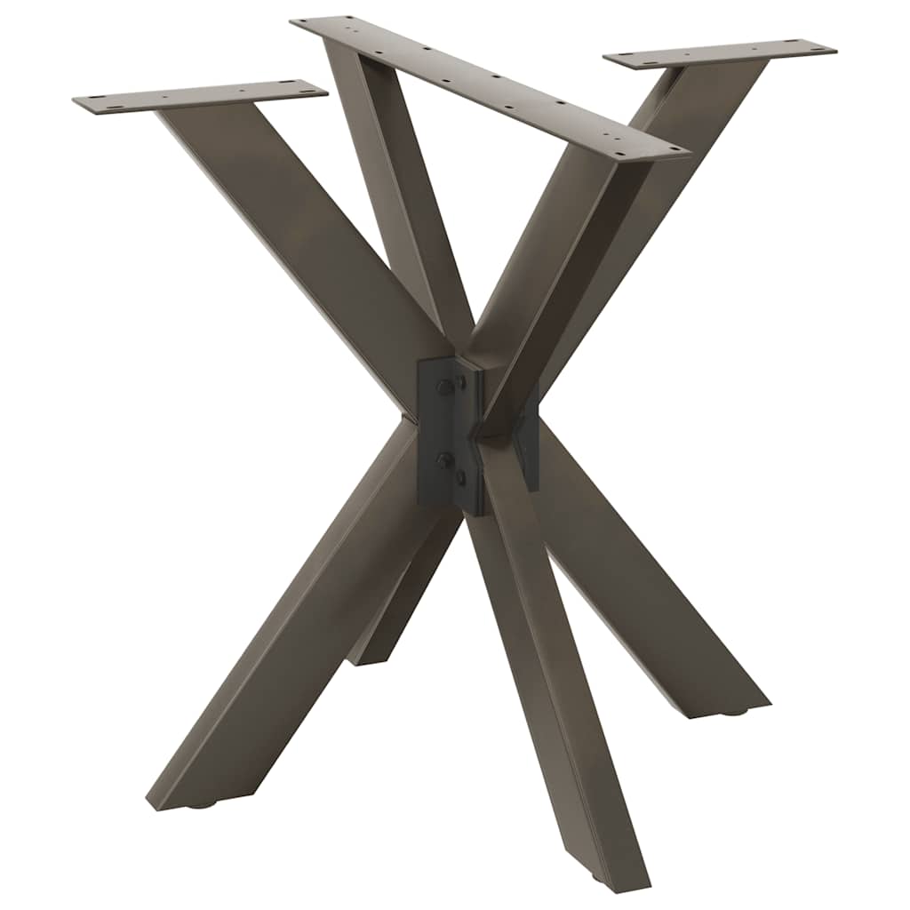 Esstischbein Spinnenform Naturstahl 85x85 cm
