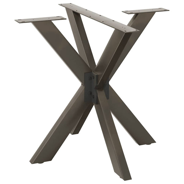 Esstischbein Spinnenform Naturstahl 85x85 cm