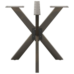 Esstischbein Spinnenform Naturstahl 85x85 cm