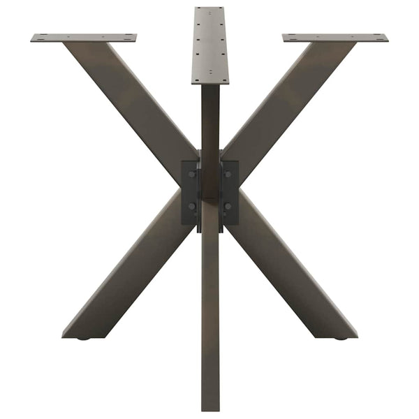 Esstischbein Spinnenform Naturstahl 85x85 cm