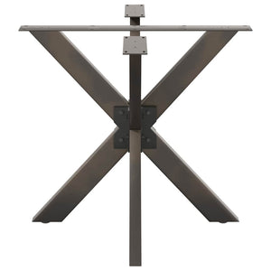 Esstischbein Spinnenform Naturstahl 85x85 cm
