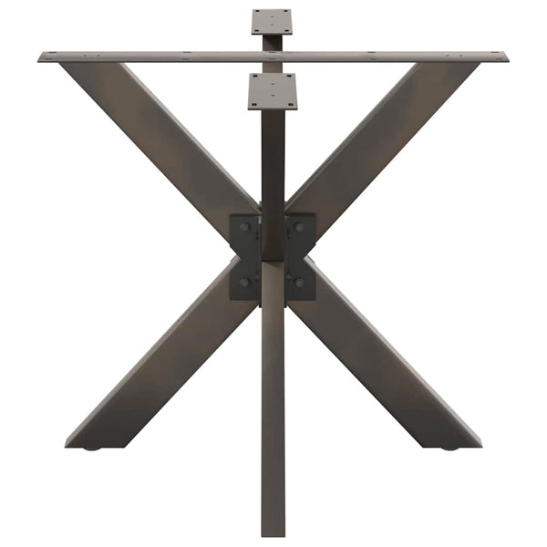 Esstischbein Spinnenform Naturstahl 85x85 cm