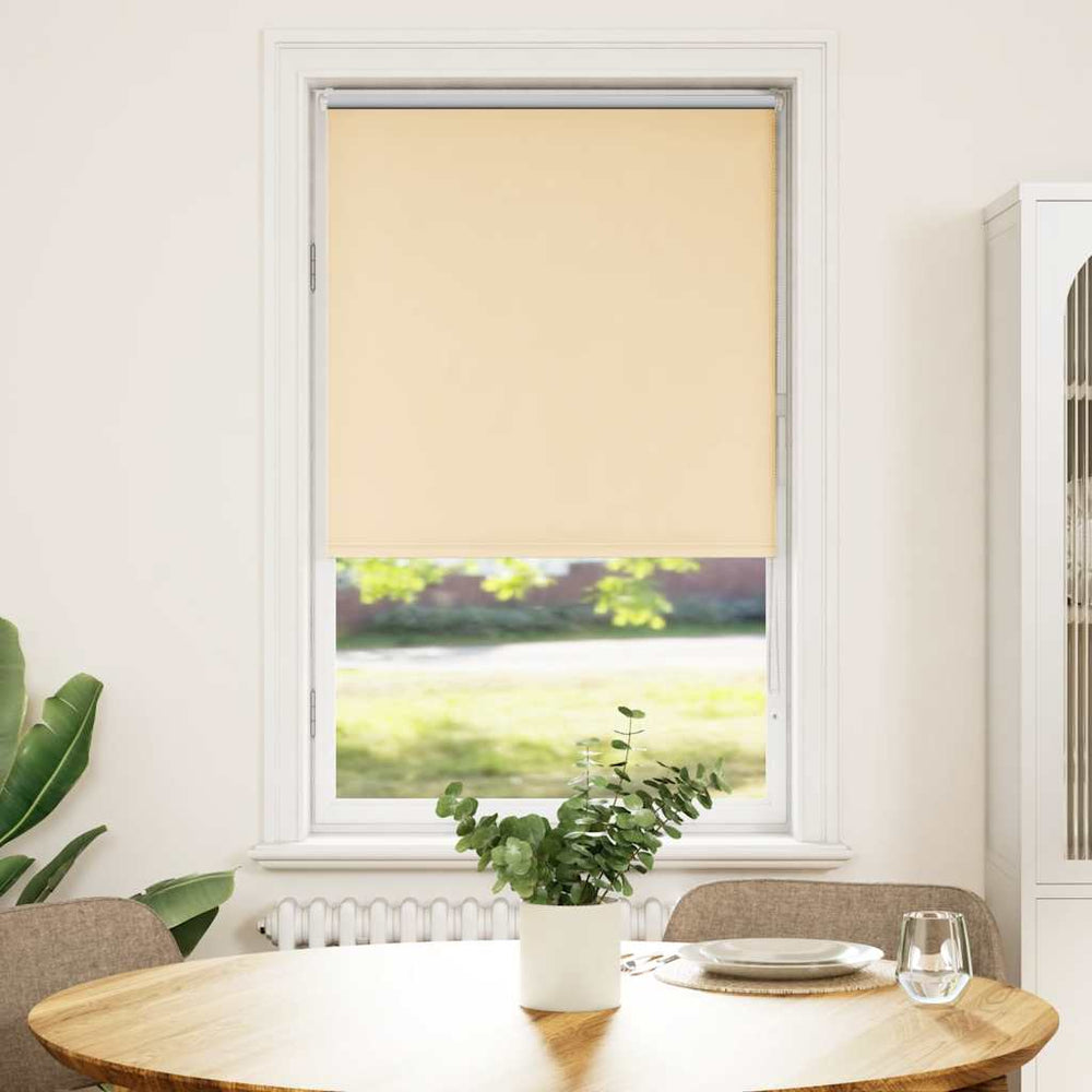 vidaXL Store enrouleur occultant beige 75x150cm largeur de tissu 70,7 cm polyester