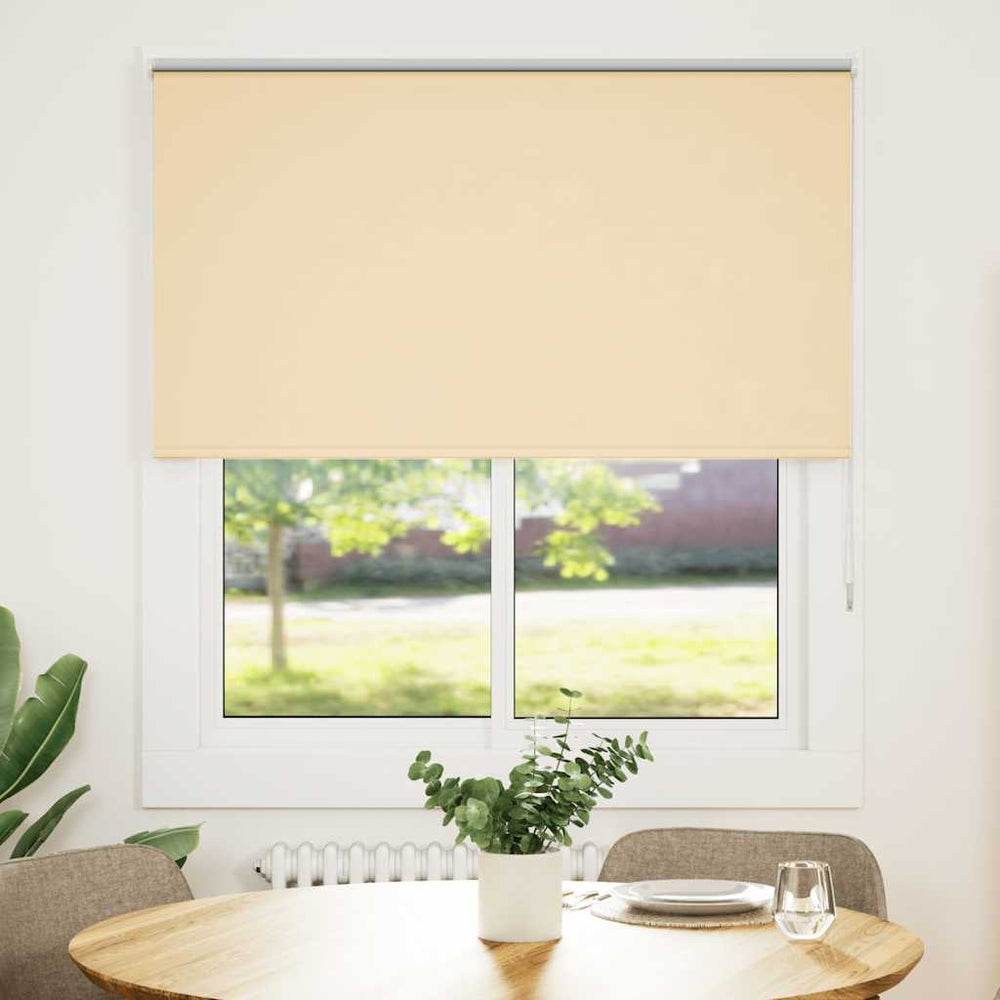 vidaXL Store enrouleur occultant beige 120x175 cm Largeur du tissu 116,6 cm